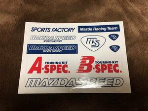 【純正 新品 旧車】マツダスピード ステッカー エンブレム MAZDASPEED Aスペック Bスペック RX7 SA FC FD ユーノスロードスター NA EUNOS 