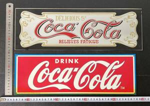 コカコーラ　看板　昭和レトロ　ビンテージ　ヴィンテージ　鏡　2枚セット　まとめて　コカ・コーラ　ディスプレイ　インテリア