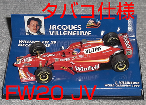 タバコ仕様 1/43 ウイリアムズ メカクローム FW20 ビルヌーブ 1998 WILLIAMS Mecachrome ルノー RENAULT