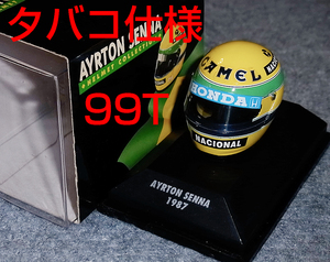 タバコ仕様 1/8 ヘルメット セナ 1987 CAMEL ロータス 99T LOTUS ホンダ HONDA