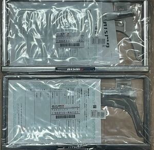  Nissan genuine number frame Nismo NISMO new goods unopened rom and rear (before and after) 2 pieces set free shipping 
