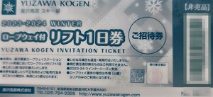 【大人1枚価格】湯沢高原スキー場大人全日リフト1日引換券1枚価格（数量2）