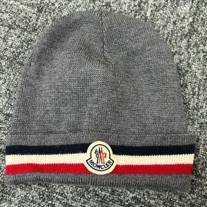 【107853】MONCLER モンクレール ニット帽子 グレーRN116347 ニットキャップ 