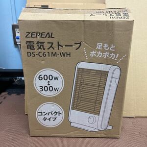 ◇未使用品【DD491】ZEPEAL 電気ストーブ　DS-C61M-WH ホワイト　コンパクトタイプ　家庭用