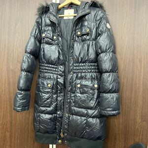 64558. 【訳あり 現状品】MONCLER モンクレール ダウンジャケット ロングコート ブラック S 