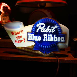 1950's Pabst Blue Ribbon ライトサイン アメリカンヴィンテージ ビンテージ ガレージ コレクション アメリカ雑貨 看板 照明 電飾