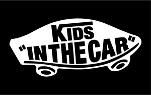 VANS風ステッカー『子供が乗ってます!!』KIDS IN CAR☆送料無料