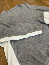 名作 本物 Y's ワイズ ヨウジヤマモト Yohji Yamamoto コレクション 切り替え ドッキング 麻 リネン ニット セーター シャツ ワンピース 2_画像6