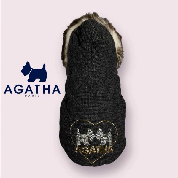 AGATHA 小型犬用洋服フード・ボア付 S相当サイズ