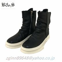 ハイカット　スニーカー　本革　ソール　紐　ホワイト/ Rick Owens　DRKSHDW リックオウエンス_画像1