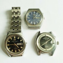 時計店引取品 ORIENT DELUXE YOUNGMATE CRYSTAL 19石/CALENDAR AUTO ORIENT SWIMMER 21石 他 3点 オリエント 自動巻 腕時計 現状品_画像1