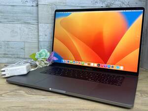 【美品♪】MacBook Pro 2019[Core i9 9980HK 2.4GHz/RAM:32GB/SSD:10242GB(1TB)/16インチ/タッチバー]Ventura スペースグレー 動作品