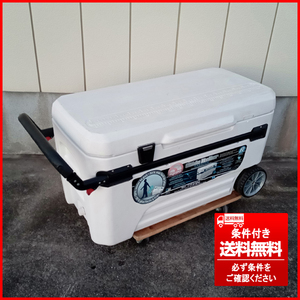 現状品 アメリカ製 IGLOO/イグルー MAX COLD 110QT/104L キャスター付きクーラーボックス 移動楽々 条件付送料無料/個人宅最寄福山営業所止