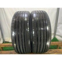 2022年製 9分山 ヨコハマ BluEarth-RV RV03 225/55R18 98V 2本/札幌市手渡し可/中古オンロードタイヤ(夏タイヤ) F_117_画像1