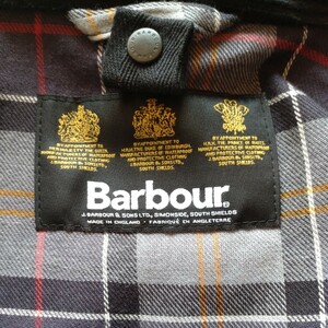 美品!イギリス製スリーワラントBarbourビデイルジャケットブラックBARBOURバブアービデイル Made in England