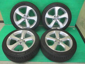 ☆VW ゴルフ7 GTI☆MICHELIN PILOTSPORT 4☆225/45ZR17☆BORBET 17×7.5J+49 5H-112☆4本セット 埼玉県発 現物確認OK♪225/45R17