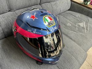 AGV Lサイズ　K-3 SV GUY MARTIN PINK[ガイ・マーティン ピンク] レプリカ フルフェイスヘルメット　シルバーミラーシールド付き