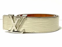 【中古】LOUIS VUITTON LV　ルイヴィトン　モノグラム　サンチュールイニシャル　リバーシブル　30mm エピ　イヴォワールW80 M9605W CA0098_画像2