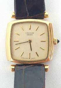 4-16648【現状品 キングラム】腕時計 レディース SEIKO セイコー CREDOR クレドール 1400-5940 18K QZ 16.1g 電池交換済 ジャンク扱い