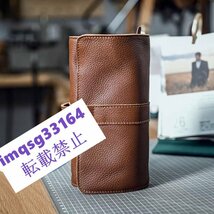 ケース スマホ メンズ レザー 人気 本革 多機能 2way クラッチバッグ ハンドメイド レトロな牛革スタイル 牛革 レディース_画像2