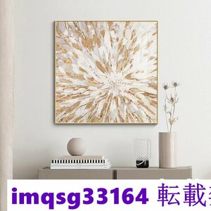 美品☆新品☆油絵現代軽装絵画抽象金箔絵画玄関入戸掛画レストランの壁画手描き