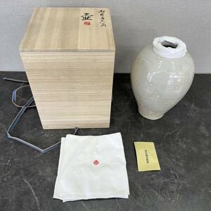 ☆美品 澤村陶哉 陶哉/造 壺 花器 花瓶 陶芸 共箱/栞付(中古品/現状品/保管品)☆