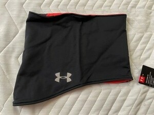 新品★アンダーアーマー★リバーシブル ネックウォーマー★ブラック×オレンジ★マーク刺繍★フリース★UNDER ARMOUR