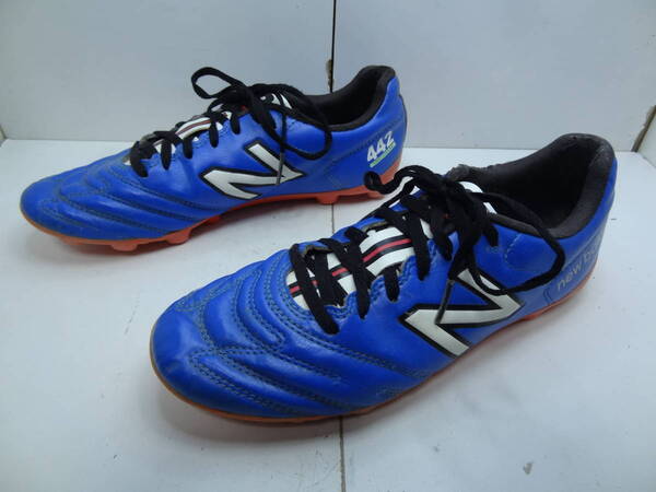 全国送料無料 レア !! ニューバランス new balance 442 子供靴キッズ男&女の子 青色 サッカー/フットサル スパイク シューズ 23.5ー24cm