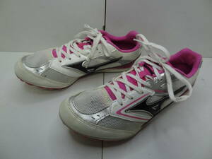  nationwide free shipping exchange Point attaching Mizuno MIZUNO Brave Wing 2 BRAVE WING 2 lady's pink color mesh land spike shoes 24.5cm