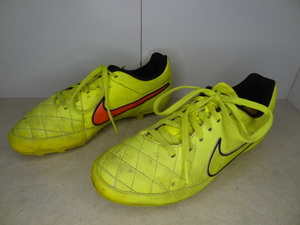 Nike nike tiempo детская обувь детские мужчины и девочка футбол Желтая Spike Shoes 22,5 см