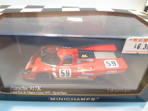 ミニチャンプス ポルシェ 1/43 Porsche 917K GP de Magny Cours 1970 David Piper 430 706759 MINICHAMPS 1 of 2,016 pcs.