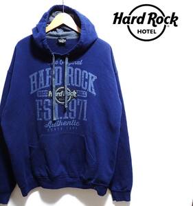 ☆Hard Rock　☆ハードロック　☆スエットパーカー　☆パーカー　☆アメカジ　☆ネイビー　☆メンズ　☆大きいサイズ　☆XL 