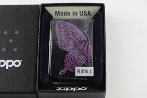 未使用品 Zippo ジッポー butterfly バタフライ 2014年 オイルライター