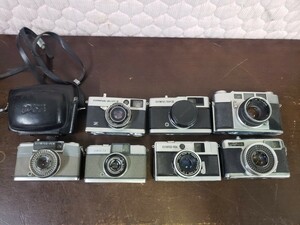 OLYMPUS オリンパス ヤシカ PEN ハーフ 35 カメラ まとめ 8台 フィルム コンパクト 純正ケース