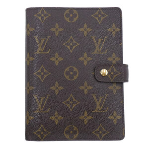 ルイヴィトン 手帳 LOUIS VUITTON モノグラム アジェンダMM ダイアリー 手帳カバー ブラウン ゴールド金具 R20105 06102