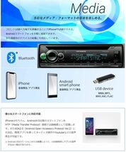 【送料無料】Bluetooth対応！新品24Vオーディオ CD/USB/AM/ワイドFM/AUX　デコデコ取付済 カロッツェリアDEH-5600 トラック、ダンプなどに_画像7