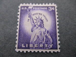 ★★★ USA 1954 [Серия Liberty (Goddess of Freedom (3C свободы)] Единственный неверный клей ★★★ Памятник/статуя