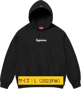 【送料無料】【新品】Supreme Box Logo Hooded Sweatshirt 2023FW Black Lサイズ シュプリーム ボックス ロゴ フーデッド スウェット