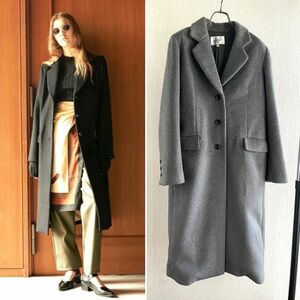 MOUSSY マウジー ウール チェスター ロングコート グレー サイズ2 M/L 中古