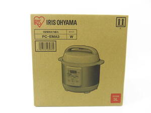n4515k 【未開封】 アイリスオーヤマ E型 電気圧力鍋 3L PC-EMA3 ホワイト [102-000100]