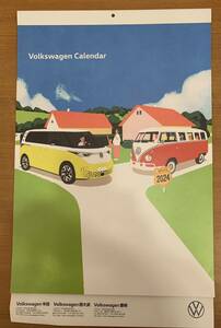 ☆☆送料無料☆☆ Volkswagen Calendar フォルクスワーゲン 2024年 壁掛けカレンダー