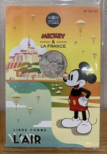 MICKEY＆LA FRANCE L’AIR 10ユーロ 1枚 ミッキーマウス フランス硬貨 2018年 未使用・未開封 ②