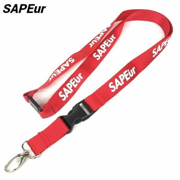 新品 SAPEur NECK STRAP サプール ネックストラップ 赤 浜田雅功