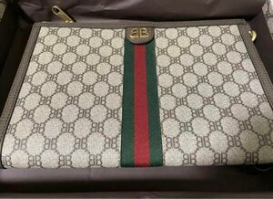 最終値下げ/新品BALENCIAGA×GUCCI /ハッカープロジェクト/クラッチバッグ