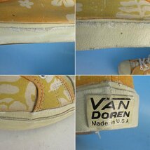 YF15408 VANS バンズ VAN DOREN ハイカット スニーカー ハイビスカス柄 USA製 デッドストック 7 1/2_画像10