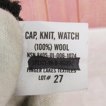 FO16337 米軍 US NAVY 米海軍 アメリカ製 WOOL WATCH CAP ウール ニットキャップ 帽子 ブラック 美品 （クリックポスト可）_画像5