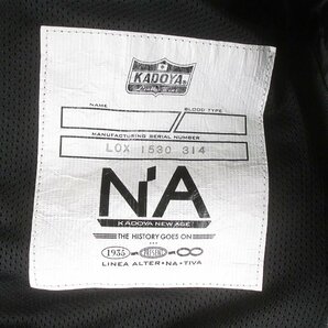 MFJ23574 KADOYA カドヤ K'S LEATHER レザー パーカー ジャケット L 美品 ブラックの画像6