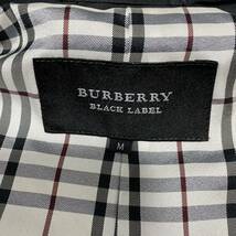 美品　バーバリーブラックレーベル 【圧倒的ノバチェック】BURBERRY ステンカラーコート ロング丈 ノバチェック 黒 Mサイズ　ポリエステル_画像7