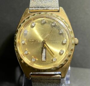 稼動品 ★ CITIZEN ★ Automatic Parawater 1970年代 シチズン21石 自動巻き メンズ腕時計 ゴールドGP/SS