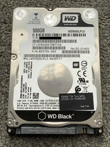 WESTERN DIGITAL WD5000LPLX 【使用時間11665時間】①　2.5インチHDD/7mm/500GB/7200rpm/cash32MB/SATA600